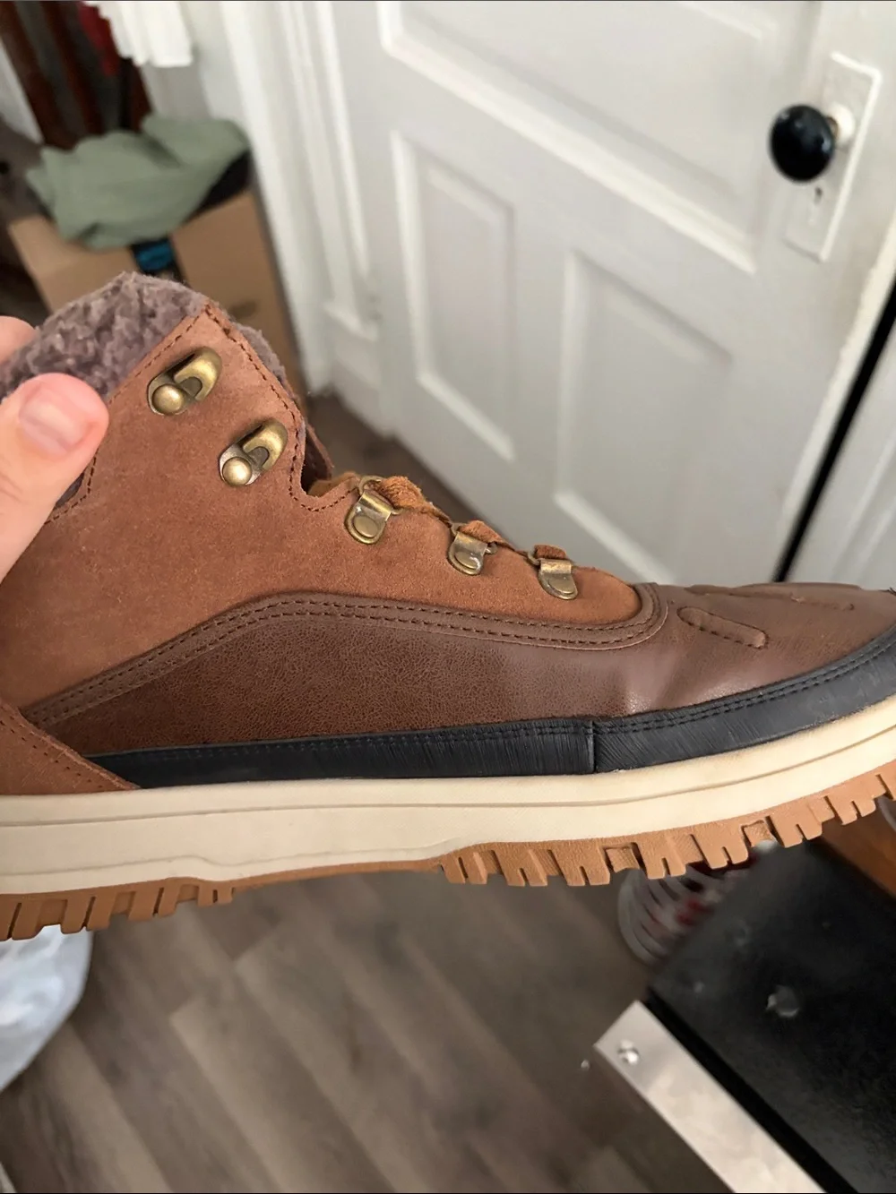Men's Brown Waterproof Lace-Up Winter Boots